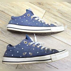 Converse CTAS Women's Shoes Gym blue/Gold/White polka dot size 11 women's